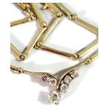 14k GOLD AND DIAMOND PENDANT DROP NECKLACE