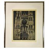 VALERIE THORNTON CHARTRES CATHEDRAL ETCHING