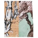 BRAD DAVIS SCREENPRINT BAMBOO & ROCK DIPTYCH