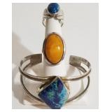 JAY KING DESERT ROSE STERLING BRACELET AND RINGS