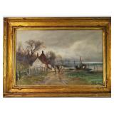 HENRY CHARLES FOX ENGLIGH WATERCOLOR GILDED FRAME