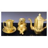 GROUP OF GILDED PORCELAIN INC TOBY JUG