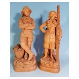 EUGENE BLOT FRENCH TERRACOTTA FIGURAL GROUP