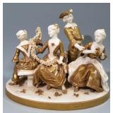 GILDED PORCELAIN FIGURAL GROUP