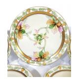 FRENCH LIMOGES PORCELAIN PLATES PAINTED ACORNS