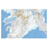 GERRY SPARKS LARGE ANGELS ACRYLIC CANVAS PAINTING