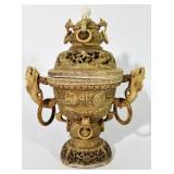 ANTIQUE CHINESE CARVED IVORY CENSER