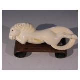 SIGNED JAPANESE CARVED IVORY HORSE NETSUKE