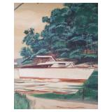 CHRIS CRAFT BOAT ADVERTISING PAINTING STENHOLM