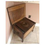 Vintage Wood and Porcelain Potty