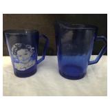 Lot of 2 Vintage Shirley Temple Glasses