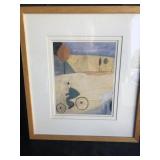 Framed Print - man on bicycle