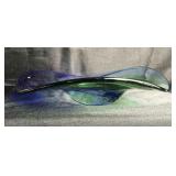 Blue & Green Art Glass Bowl