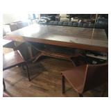 Gene Vidall Custom Table with 2 Custom Chairs Gene Vidall Custom Table with 2 Custom Chairs