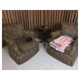 Pair of Custom Swivel Chairs