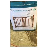 Banister stair wood gate