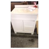 Broken vanity white w sink