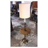 Wood and metal floor lamp