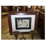 King Charles spaniel print in frame