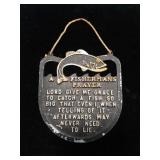 Fishermans Prayer : Vintage Aluminum Sign 6' x