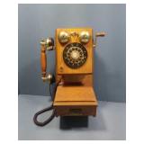 Vintage Wood Phone : Reproduction Push Button