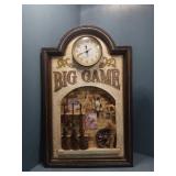 Hunting Clock : Big Game Shadow Box Display