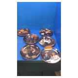 6 Norman Rockwell plates