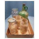 Ball Jars & Wine Jug : Ball Ideal, Mason, Wide