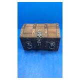 Wood box assorted jewelry