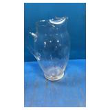 Crystal pitcher. With flowers