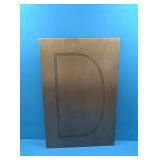 Metal wall hanging letter d