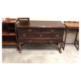 Queen Ann low bow cedar chest with drawer