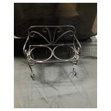 Metal flower pot bench