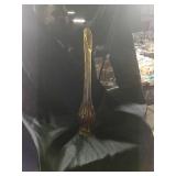 Stretch amber glass vase