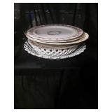 Milk glass and plates