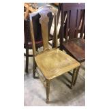 Antique t back chair