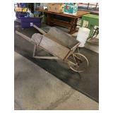 Wooden wheelbarrow