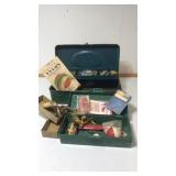 Fishing tackle box with contents