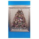 Vintage Christmas wall hanging with lights