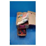 Box of old road maps and toys Box of old road maps and toys