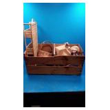Wooden crate wicker baskets and more Wooden crate wicker baskets and more