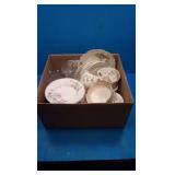 Box of old glassware Box of old glassware