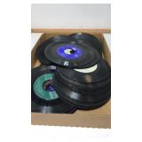 Flat of 45 assorted records