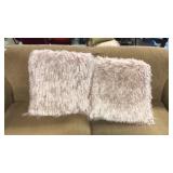 2 pink fuzzy pillows 2 pink fuzzy pillows