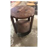 Round wood table Round wood table