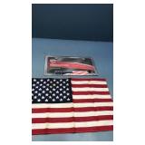 Flag license plate and flag Flag license plate and flag