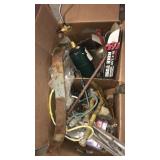 Assorted box of hitch,jack tool, assorted Assorted box of hitch,jack tool, assorted