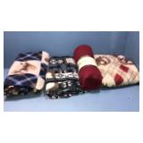 4 new fleece throws