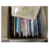 Box lot of books and picture frames Box lot of books and picture frames