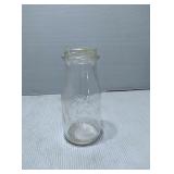 Small glass pure Holstein milk bottle